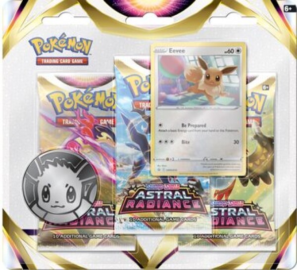 Pokémon TCG: SWSH10 Astral Radiance - 3 Blister Booster Sylveon/Eevee