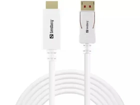 Sandberg DisplayPort 1.4-HDMI 4K60Hz 2m biela / kábel HDMI 2.0 na DP 1.4
