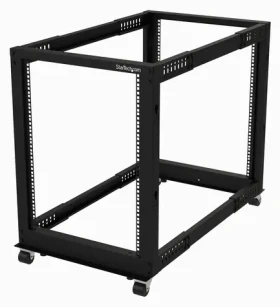 StarTech Otvorený rám rack 15U / Otvorený rám / 4-stĺpikový / nosnosť 544 kg / 600×1100 mm / čierna (4POSTRACK15U)