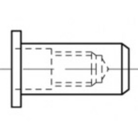 TOOLCRAFT TO-5455281 slepá nitovacie matice M8 250 ks; TO-5455281