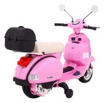 Mamido Detský elektrický skúter Vespa ružový