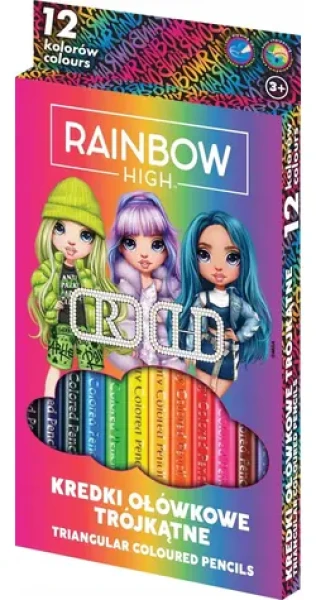 ASTRA Trojhranné pastelky Rainbow High / 12 ks / FSC certifikácia (312023052)