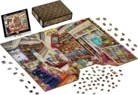Wooden City Drevené puzzle Priania v kníhkupectve 4000 dielikov