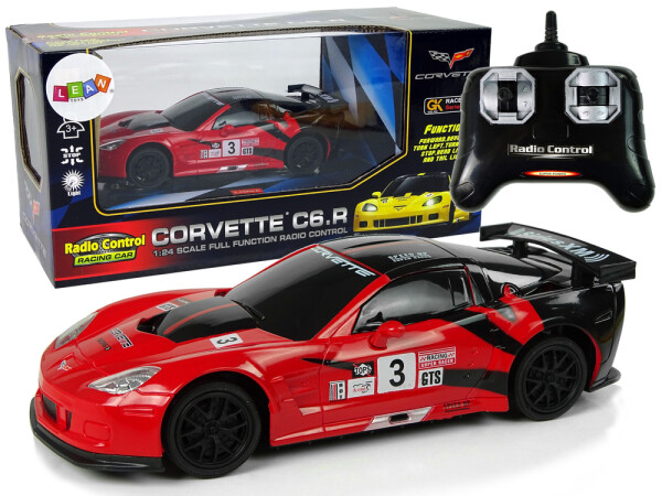 Mamido Športové vozidlo R/C 1:24 Corvette C6. R Červená 2,4 g svetlo