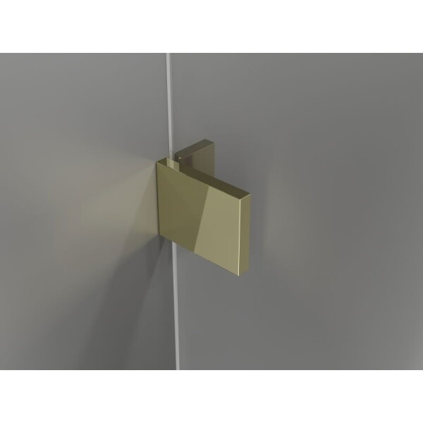 MEXEN/S - Lunar vaňová zástena 2-krídlová pravá 100 x 150, transparent, zlatá 897-100-100-50-00-P