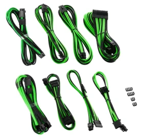 CableMod PRE ModMesh RT-Series Cable set pre Asus and Seasonic čierno-zelená (CM-PRTS-16X2KIT-NKKLG-R)