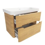 Kúpeľňová skrinka s umývadlom SAT Fusion 77,5x53x45 cm dub medový mat SATFUSION280DMMW SATFUSION280DMMW