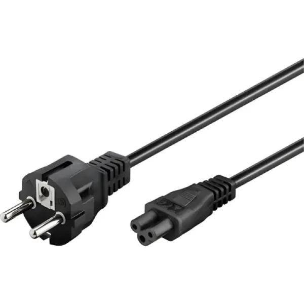 Goobay 93586 čierny / Napájací kábel / Schuko - C5 / 1,8 m (93586)