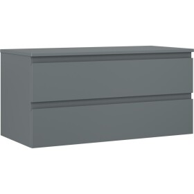 MEXEN/S - Orio kúpeľňová skrinka pod umývadlo 100 cm s doskou, 2 zásuvky, grafit mat 91A10-10047-2-BFFC66