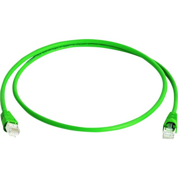 Telegärtner 100008263 RJ45 sieťové káble, prepojovacie káble CAT 6A S/FTP 2.00 m zelená samozhášavý, bez halogénov, UL certifikácia 1 ks; 100008263
