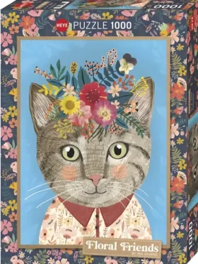 HEYE Puzzle Floral Friends: Krásna mačička