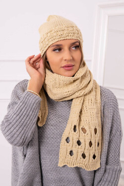 Dámská souprava se šálou Maja model 18751579 beige UNI - K-Fashion