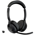 JABRA Evolve2 55 (25599-999-899) čierna / Slúchadlá / mikrofón / ANC / USB-C / Bluetooth / stojanček / MS Stereo (25599-999-899)