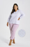 Taro Debora 3463 long/r 2XL-4XL Z25/26 dámske pyžamo modrá 4XL