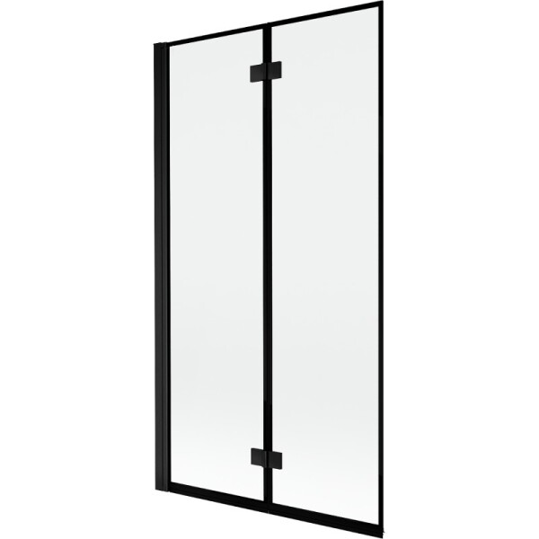 MEXEN - MIST vaňová zástena 100x150 cm 6mm 2-s, čierna, okraj, ľavá 8A9-100-002-70-70-L