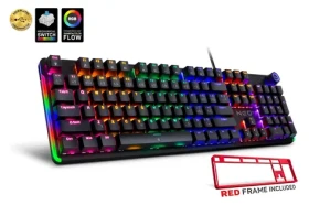 Connect IT NEO2 čierno-červená / Mechanická klávesnica / CZ + SK layout / mechanické spínače / RGB / USB-A (CKB-3592-CS)