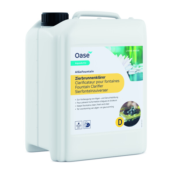 Oase AquaActiv AlGo Fountain 5 l, čistič okrasných fontán, zabraňuje rastu rias, množeniu nežiaducich baktérií