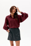 Krátka koženková sukňa SPO0052 čierna - Roco Fashion 38