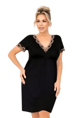 Nočná košeľa Hana Plus Black - Donna XXXXXL