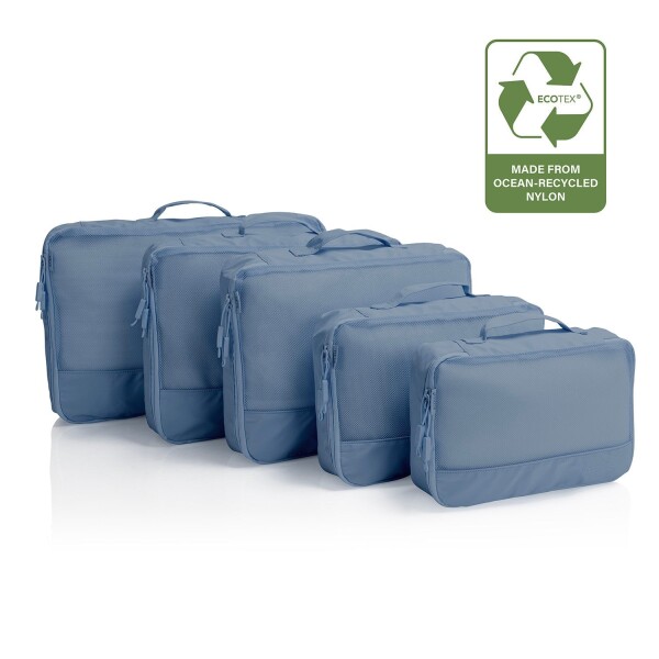 Cestovne organizery Heys Ecotex Packing Cube 5 Pc Set Blue Ocean