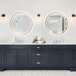 Tutumi - Zrkadlo LED 70cm meď kartáčovaná HOM-05492