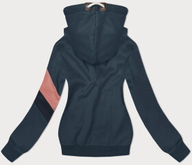 Šedá a modrá dámska mikina s kapucňou (2301) odstíny modré XL (42)