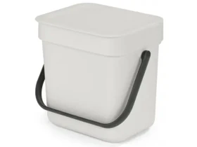 Brabantia Sort amp; Go Odpadkový kôš 3L svetlo šedá / s rukoväťou / plast / 18.8 x 17.4 x 13.9 cm (213229)