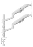 ER-692 biela / Stolný držiak pre dva monitory / 17-32" / VESA 75x75-100x100 / nosnosť 10 kg / plynová pružina (ER-692 W)