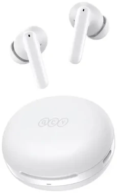 QCY T13 ANC2 biela / Bezdrôtové slúchadlá s mikrofónom / TWS / ANC / Bluetooth 5.3 / IPX4 / dobíjací box (HT09 white)