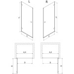 MEXEN/S - Lunar-B sprchové dvere krídlové pravé 100, transparent, grafit kartáčovaná 832-100-000-66-00-P