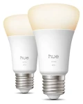 Philips Hue White E27 2ks / Múdra LED žiarovka / 810 lm / 2700 K / Bluetooth/Zigbee / stmievateľná (SKL000509925)