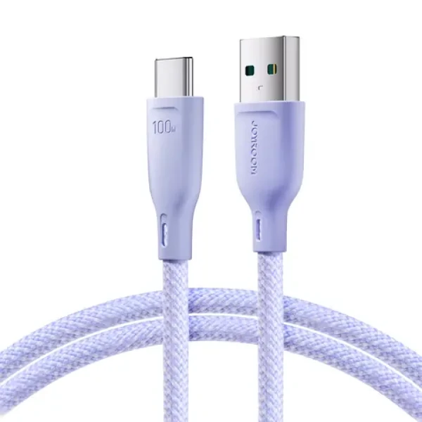 Joyroom Multi-Color Series S-A34 Nabíjací kábel USB-A (M) - USB-C (M) 100W 1m fialová (6941237110459)