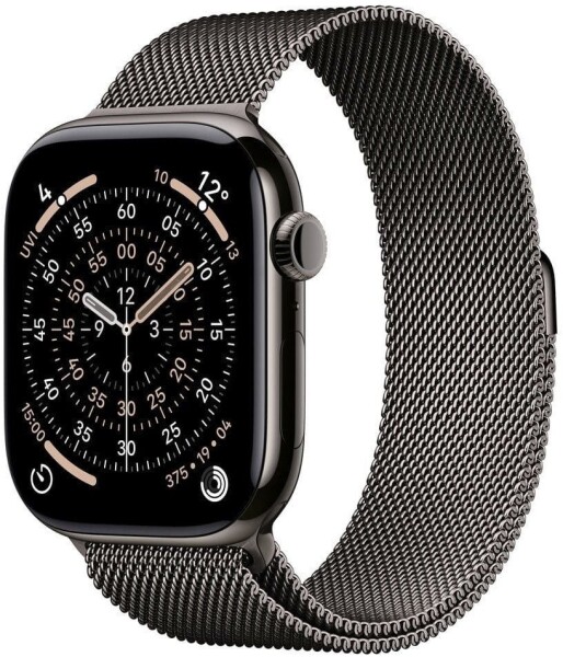 Apple Watch 11 GPS + Cellular 42mm Srokove Titanium Milanese Loop Grafitový (MF8U4MP/A)