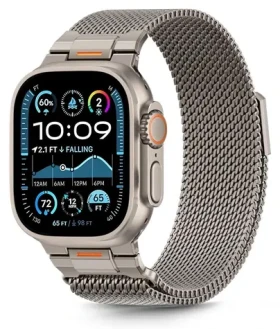 Tech-Protect Milano Vanguard Titan / Remienok pre Apple Watch / milánsky ťah / 44/45/46/49 mm