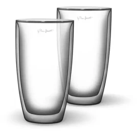 Lamart Vaso Sada 2 pohárov na kávu Latté 380ml číra / Borosilikátové dvojité sklo (8590669225675)