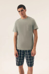 PÁNSKE PYŽAMO DEXTER 42617 SS25 olivový 3xl