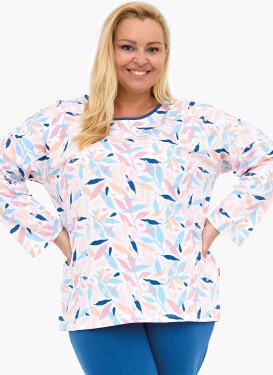 Cornette 392/451 Amelia long/r 3XL-5XL dámske pyžamo Růžová 4XL