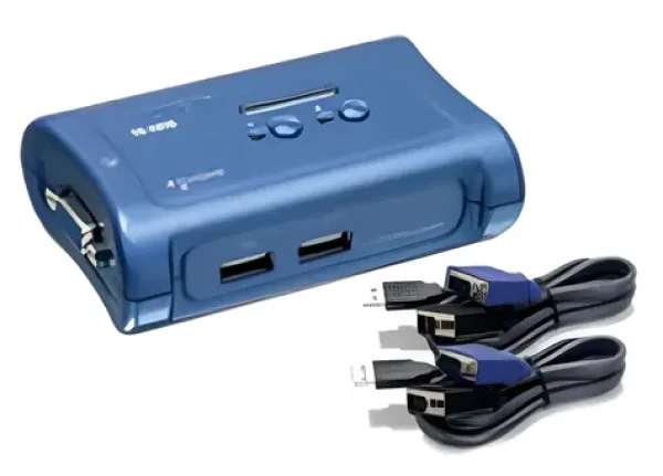 Trendnet 2- Port USB KVM Switch / KVM prepínač / VGA / 2x PC / Káble súčasťou balenia (TK-207K)