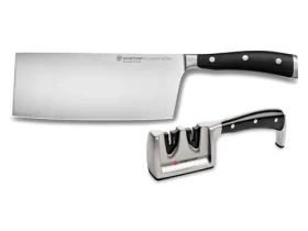 Wüsthof CLASSIC IKON Sada nožov / Sada nožov / Čínsky kuchársky nôž 18 cm + brúsik / Kované (1120360203)