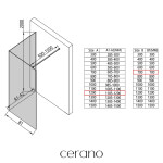 CERANO - Sprchová zástena Walk-in Onyx Corner Cube Ľ/P - 8 mm - hranatá vzpera - čierna matná, bronzové sklo - 120x70x200 CER-688168