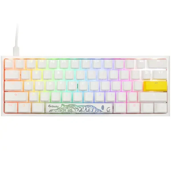 Ducky One 2 Pro Mini Kailh Brown biela / herná klávesnica / podsvietená / mechanická / drôtová USB-C / US (DKON2061ST-KUSPDWWTK2)