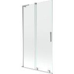 MEXEN/S - Velar L dvojkrídlová posuvná vaňová zástena 100 x 150, transparent, chróm 896-100-003-01-01