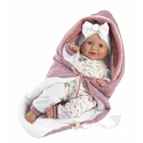 Llorens 74040 NEW BORN - žmurkacia realistická bábika bábätko so zvukmi a mäkkým látkovým telom - 42 cm