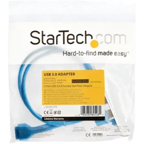 StarTech Slot Plate adaptér 2x USB-A modrá / Adaptér / IDC / 500 mm (USB3SPLATE)