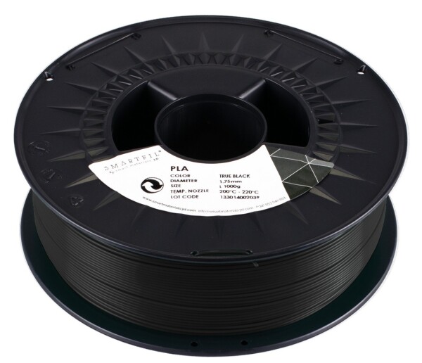 Smartfil PLA filament čierny 1,75 mm 1 kg