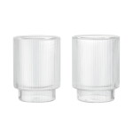 Ferm Living Sklenice Ripple Thermal 220 ml – set 2 ks