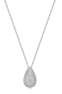 Brosway Strieborný náhrdelník Tear Drop Infinite White Fancy FIW122