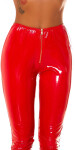 Sexy Koucla Latexové nohavice vysokým pásom zipsom red