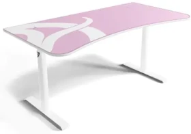Arozzi ARENA Gaming Desk White Pink / Herný stôl / ružovo-biely / D: 160cm / Š: 82cm / V: 71cm-81cm (ARENA-WHITE-PINK)