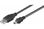 Goobay 50768 kábel USB 2.0 A na USBmini-B 3m čierna (4040849507687)